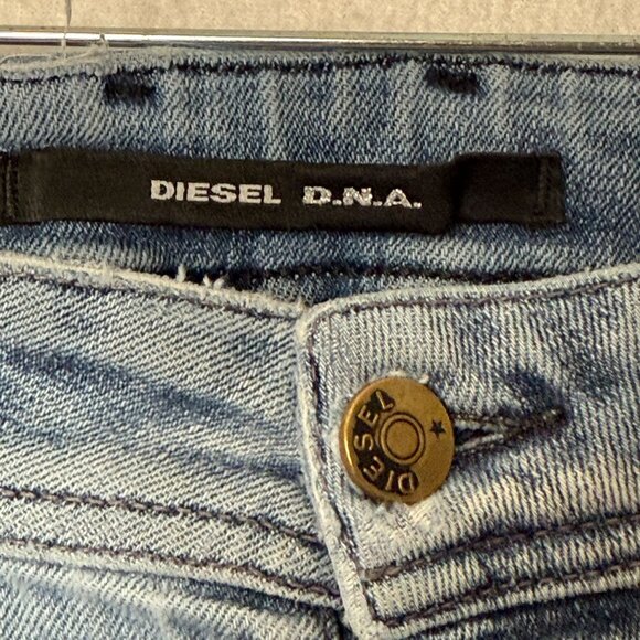 Diesel D.N.A. Sleenker Mens Distressed Thrashed Grunge Slim Fit Jeans Size 32x32 - Picture 4 of 16